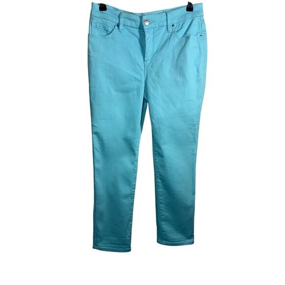 CHICO'S Women's So Slimming Girlfriend Crop Denim Jeans Blue Size 0P/4P - Picture 2 of 8